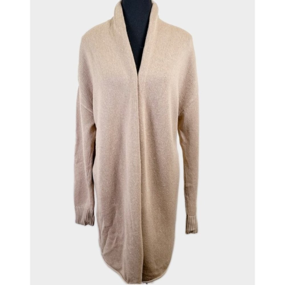 Aritzia T. Babaton Merino and Cashmere Camel Open Cardigan Size Medium
